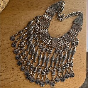 Elegant Silver Statement Necklace